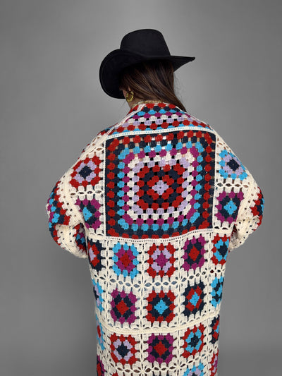 Maxi Cardigan Tribal Crochet