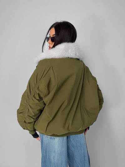 Giaccone Maxi Fur - Green