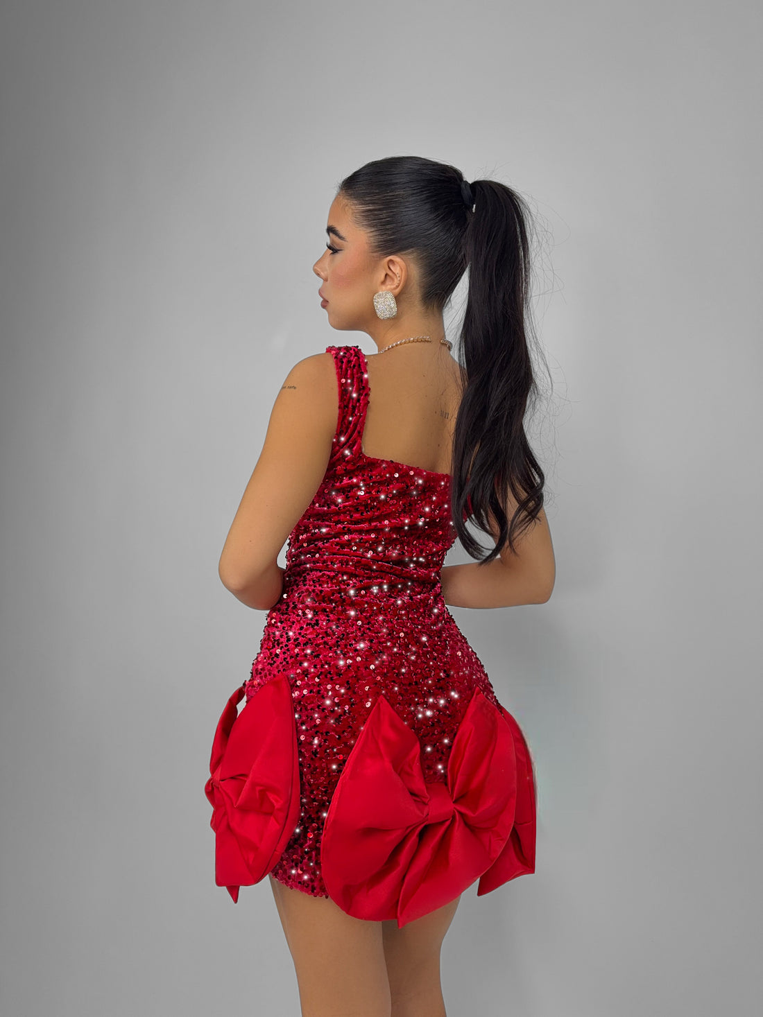 Abito Bow Crush - Red
