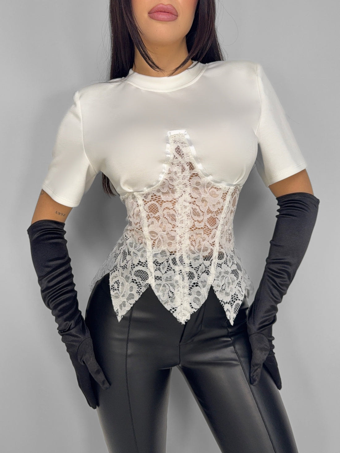 Maglia Heart Shape-White