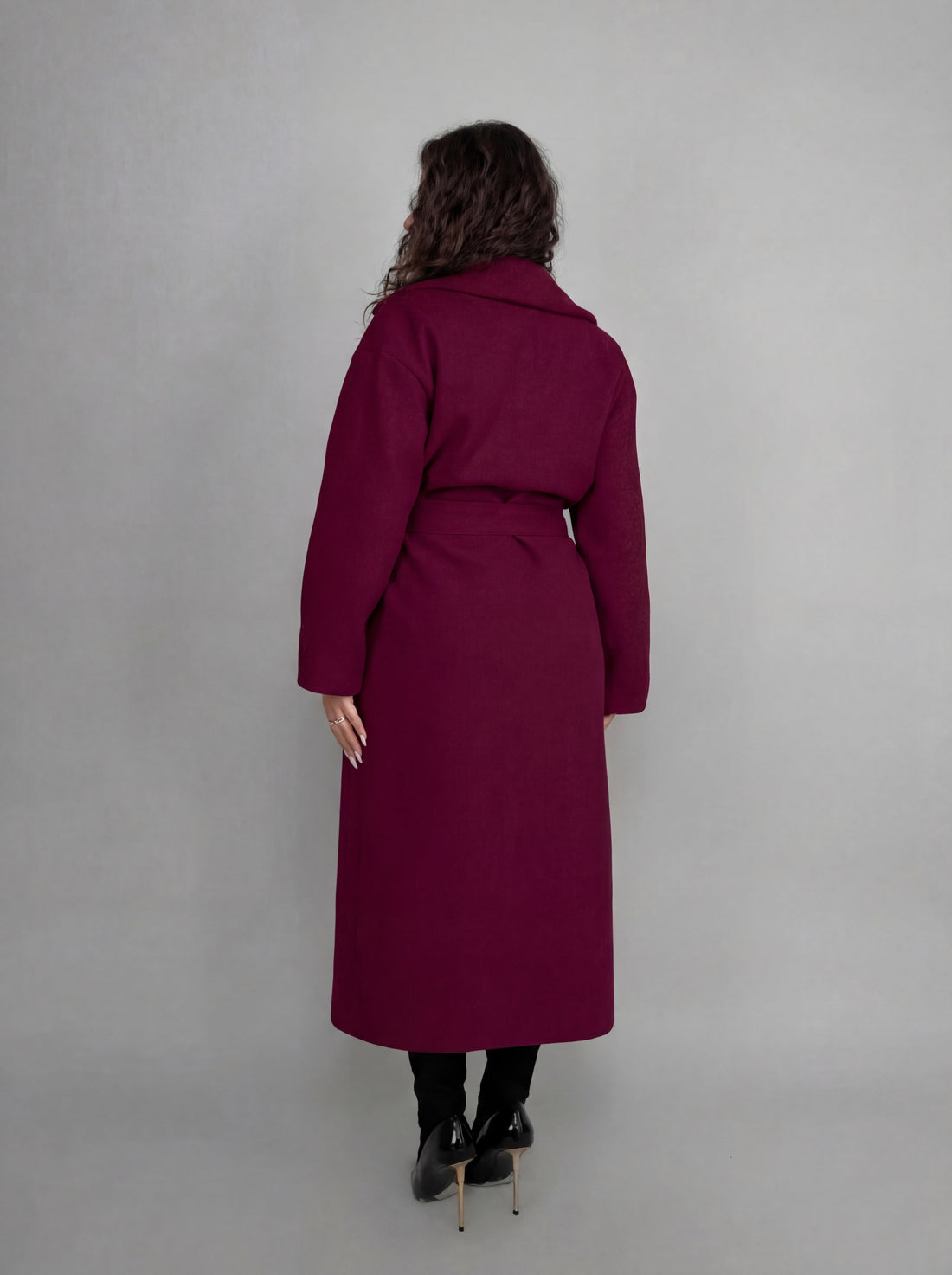 CURVY FIT - Cappotto Wrap - Cherry Red