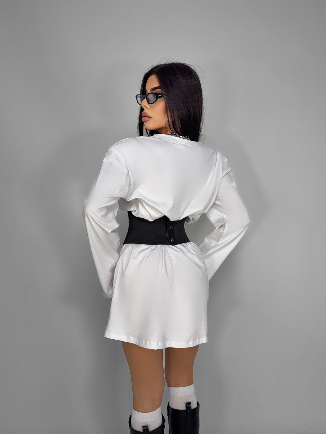 Maxi Maglia Mega Shoulder-White