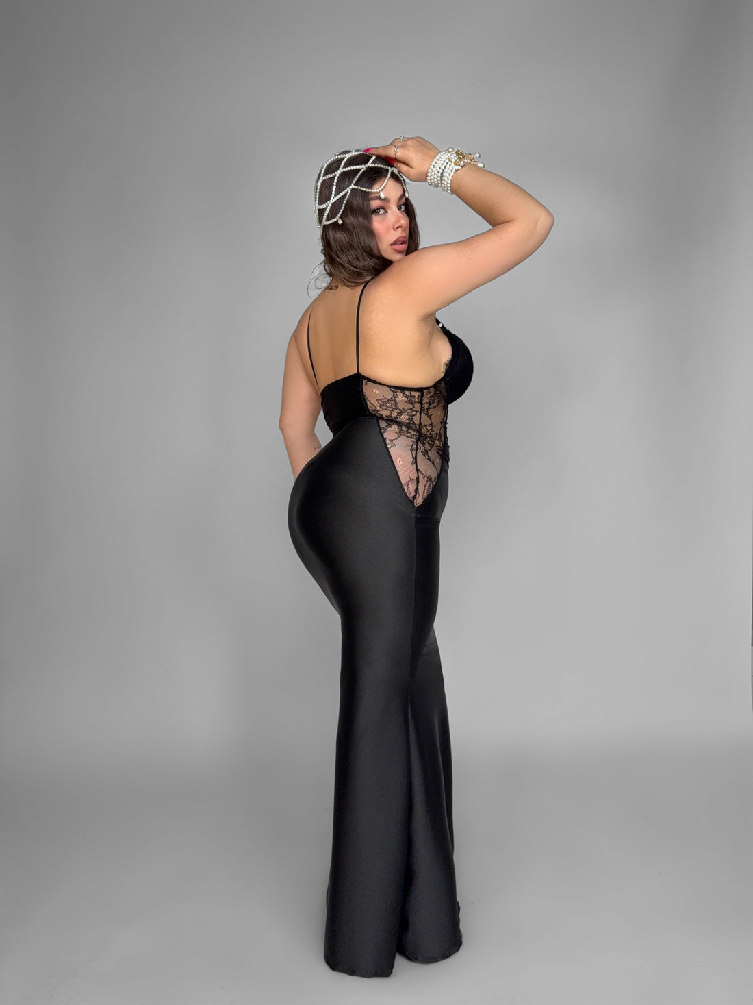 CURVY FIT- Abito Aura Side-Black