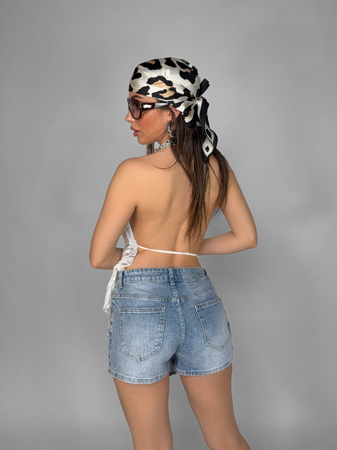 Top Lace Flounce-White