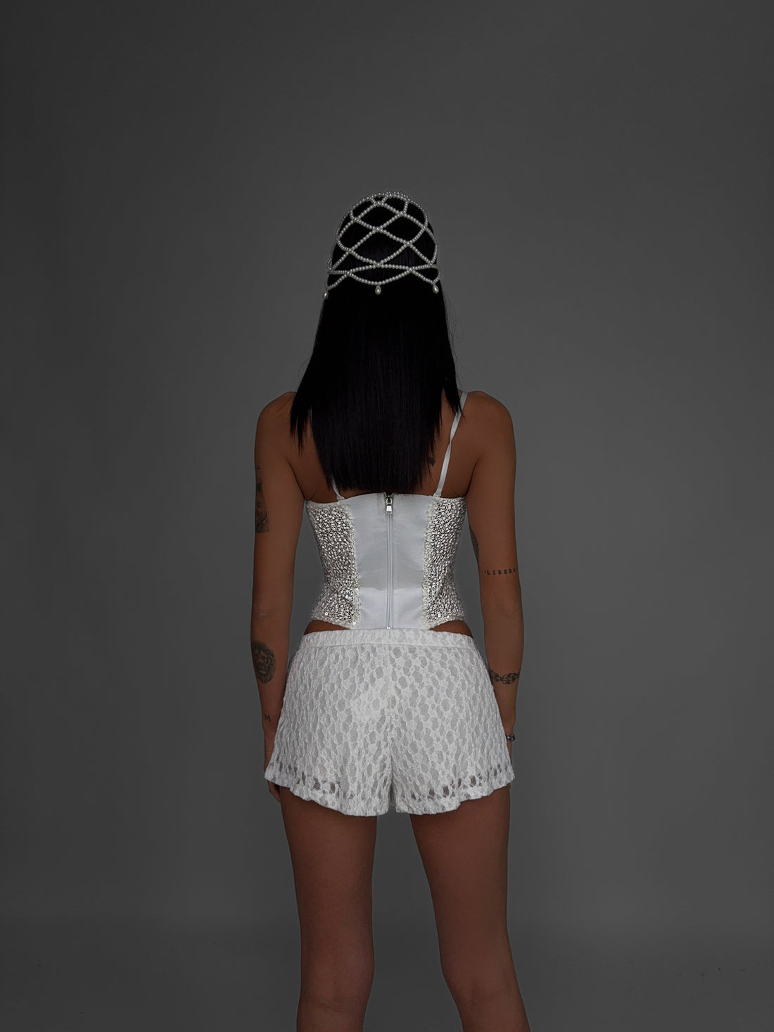 Corset Glam Sparkle-White