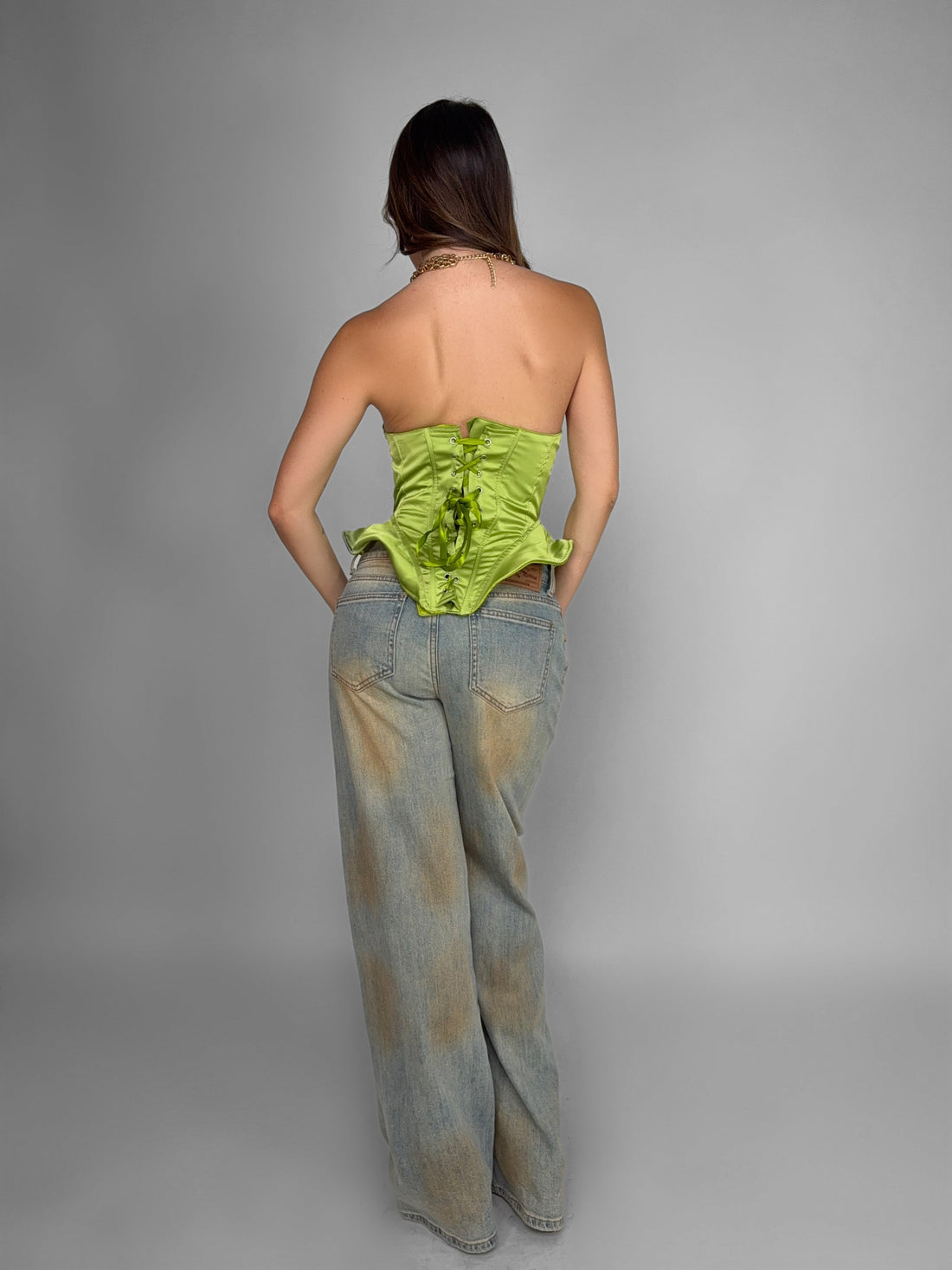 Corset Ruffled-Green