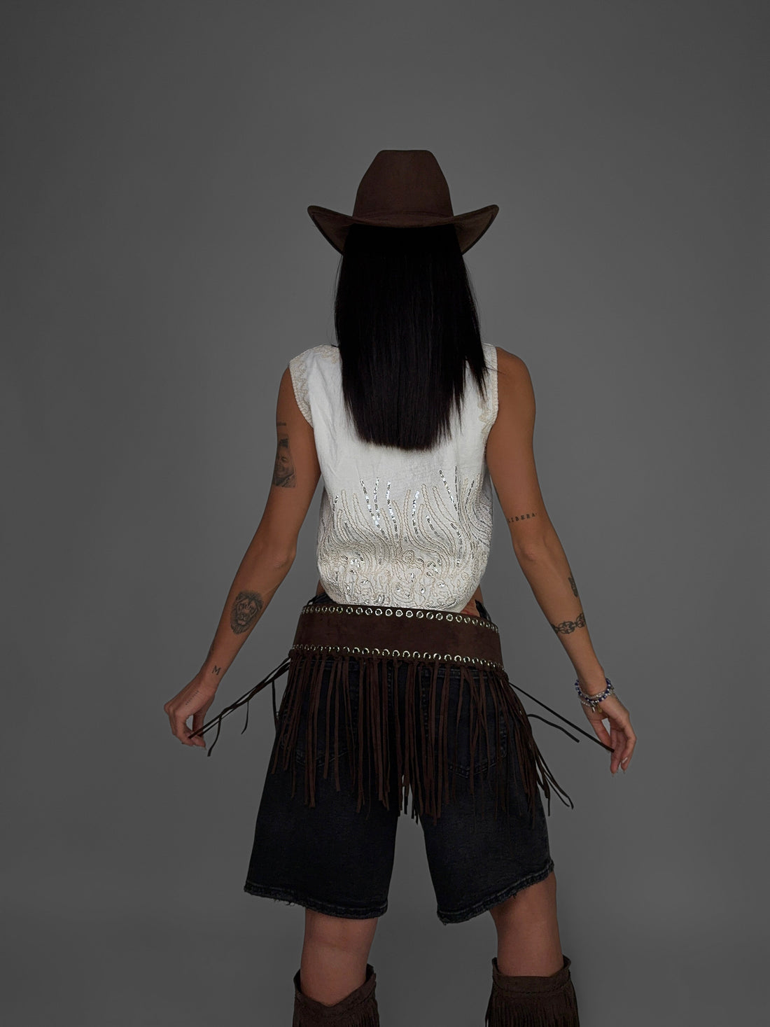Gilet White Sequin