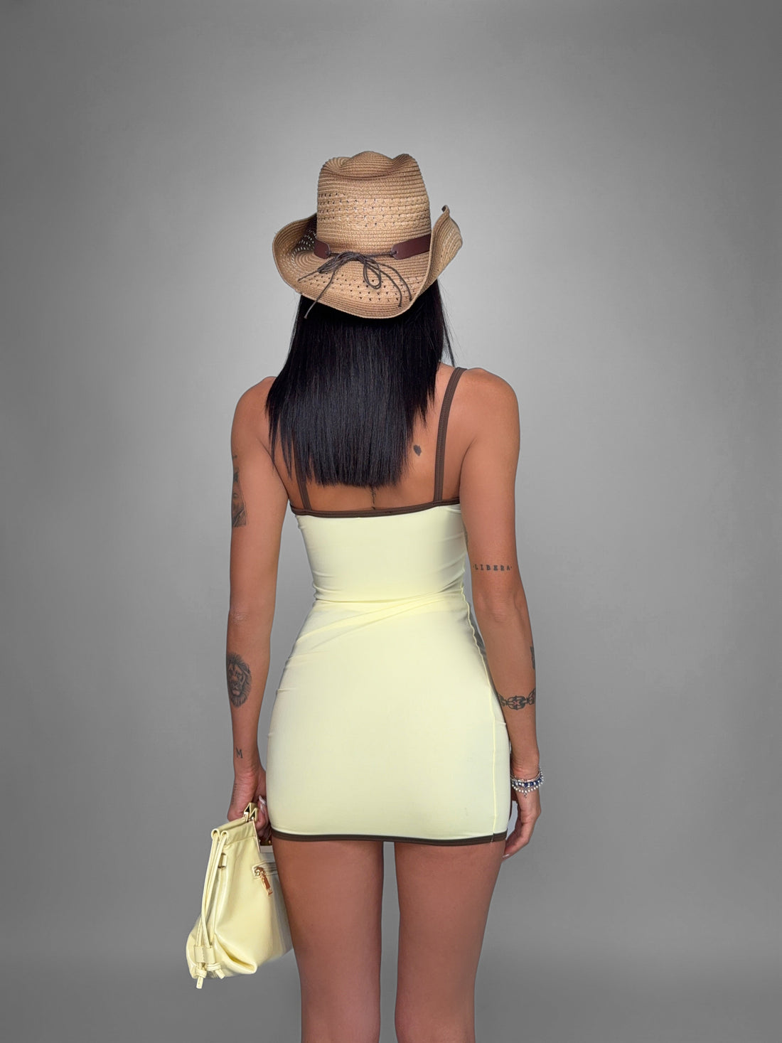 Abito Contrast Line-Yellow