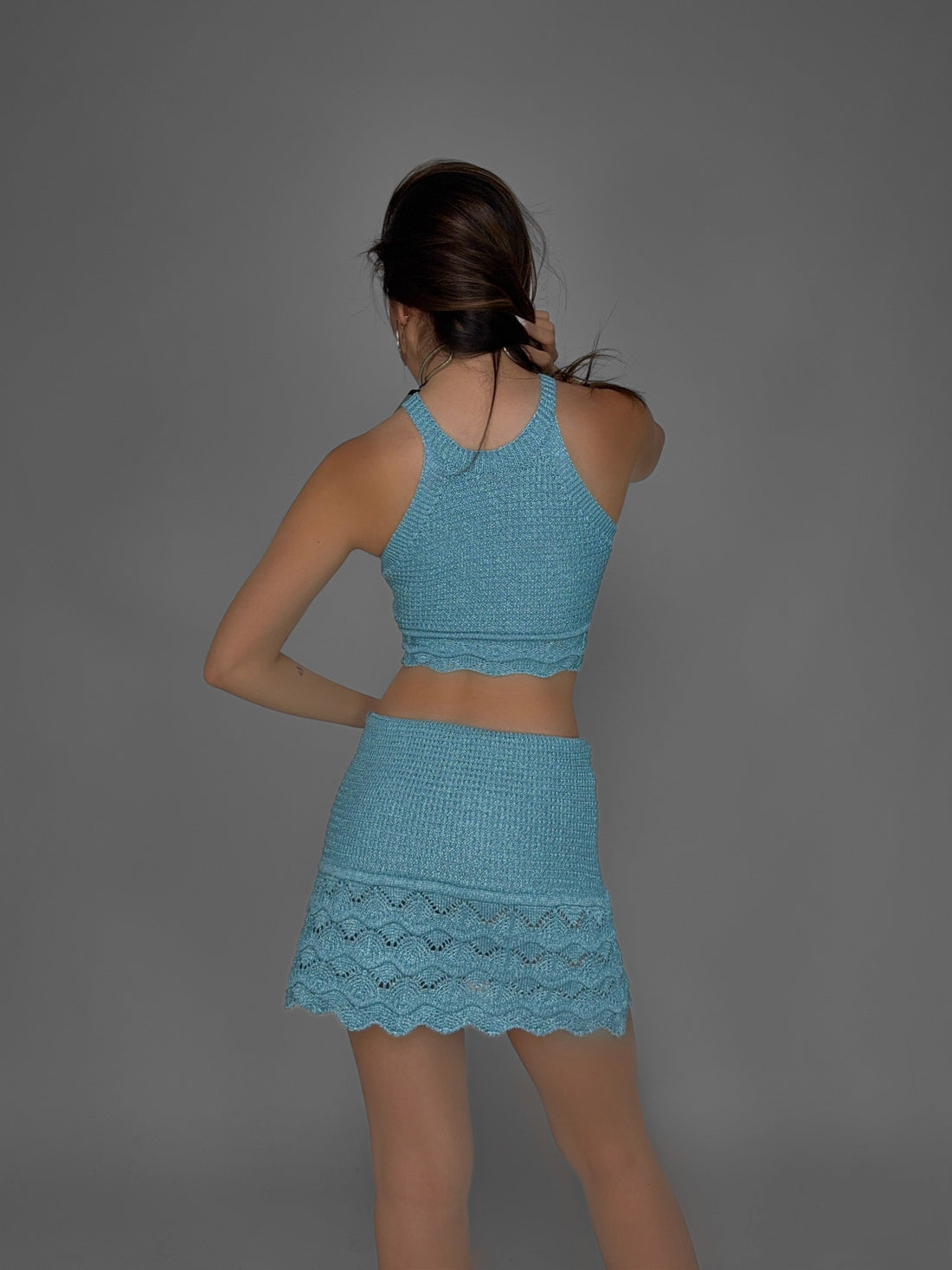 Completo Shimmer Knit-Light Blue
