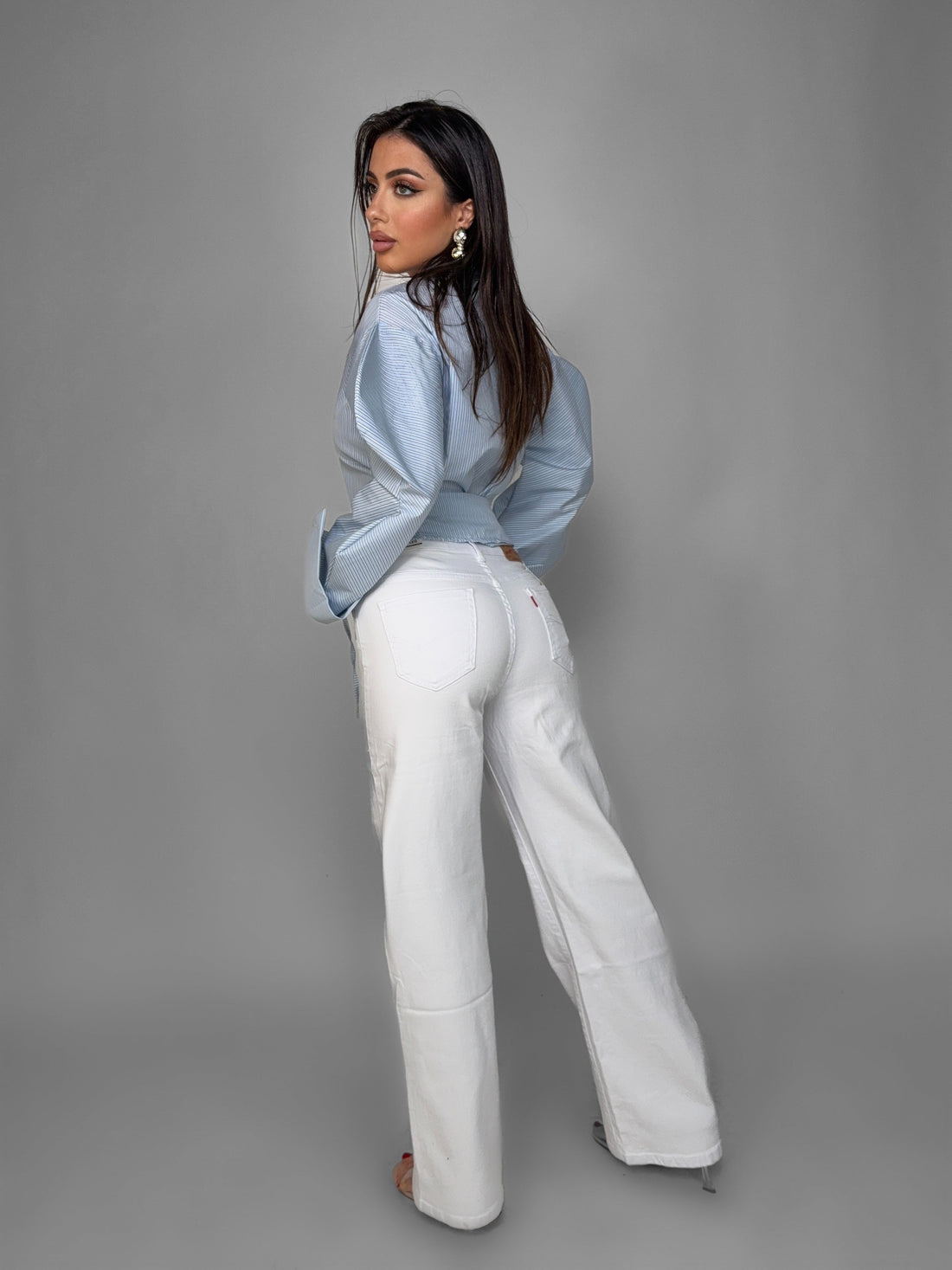 Camicia Tie Up-Jeans