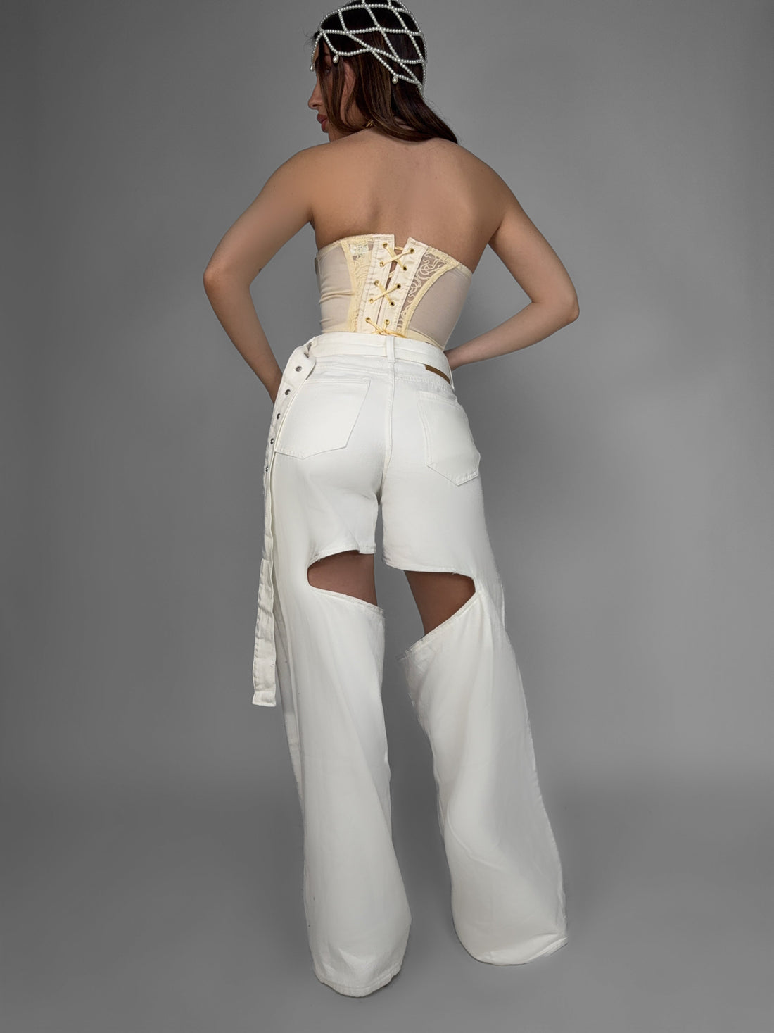 Jeans Trend Cut-White