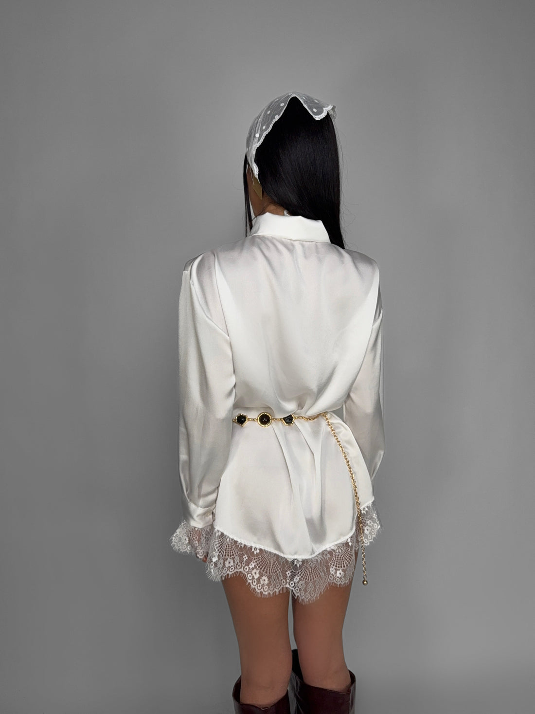 Shorts Lace Insert-White