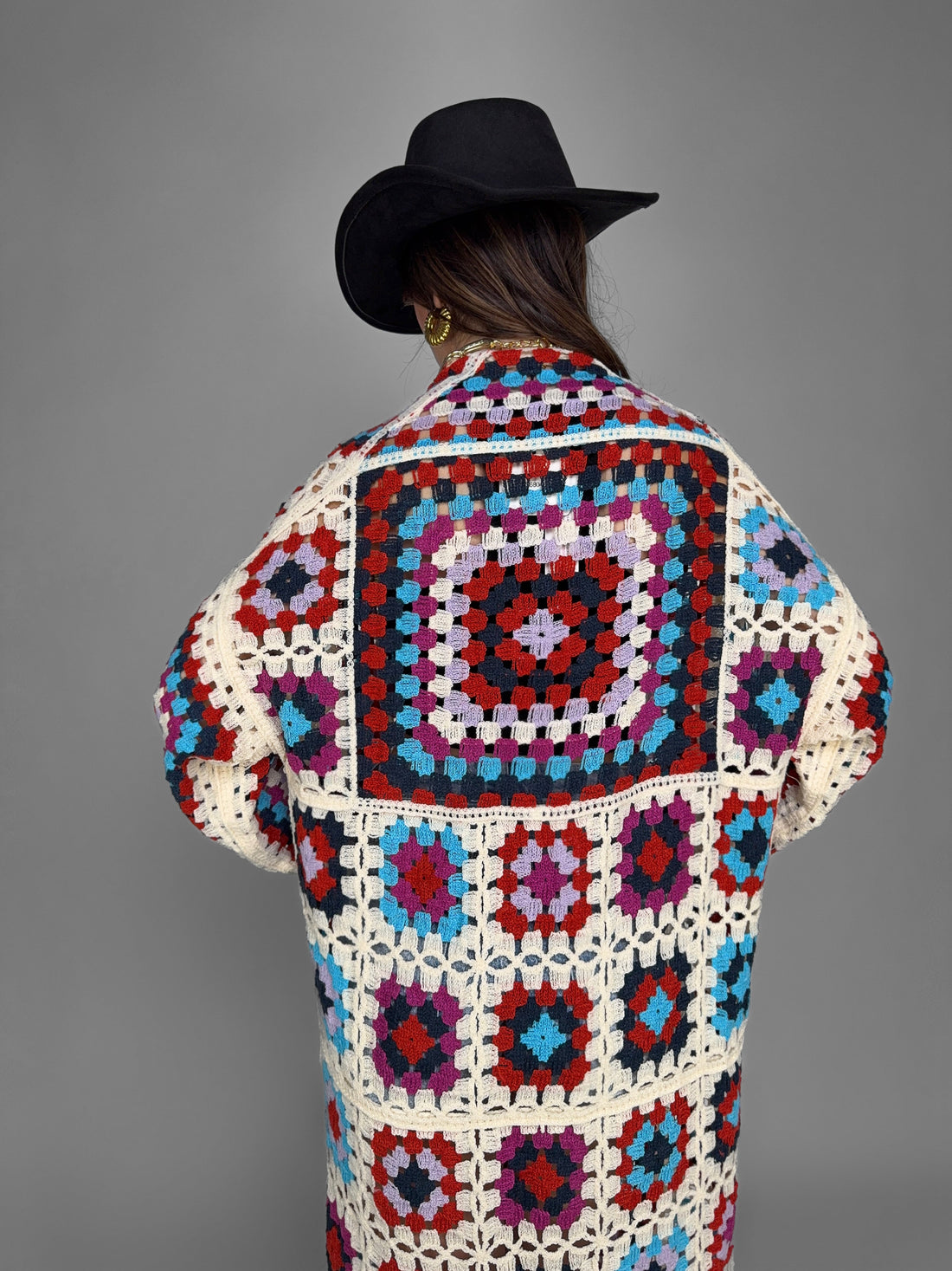 Maxi Cardigan Tribal Crochet