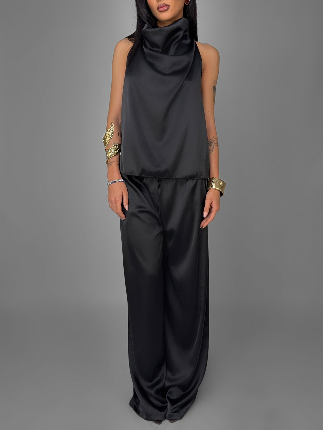 Completo Silky Drape-Black