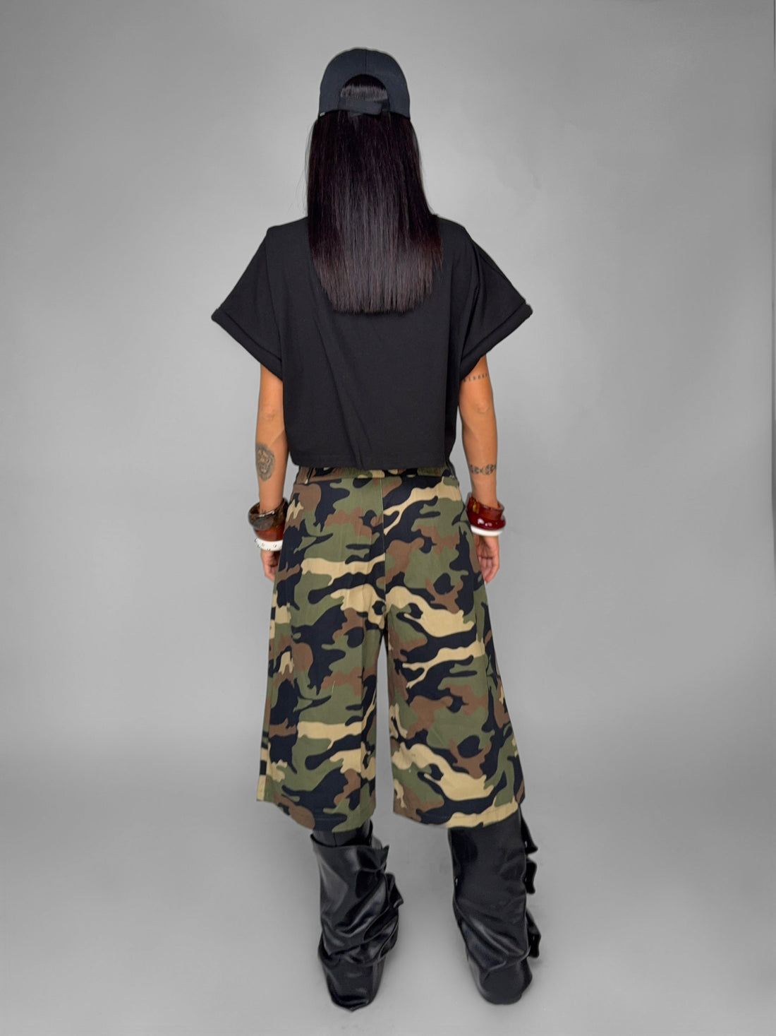 Maglia Structured Crop-Black