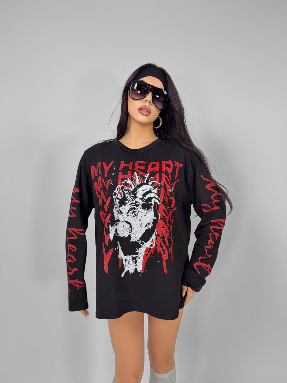 Maxi Maglia My Heart-Black
