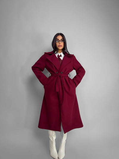 Cappotto Callie-Cherry red