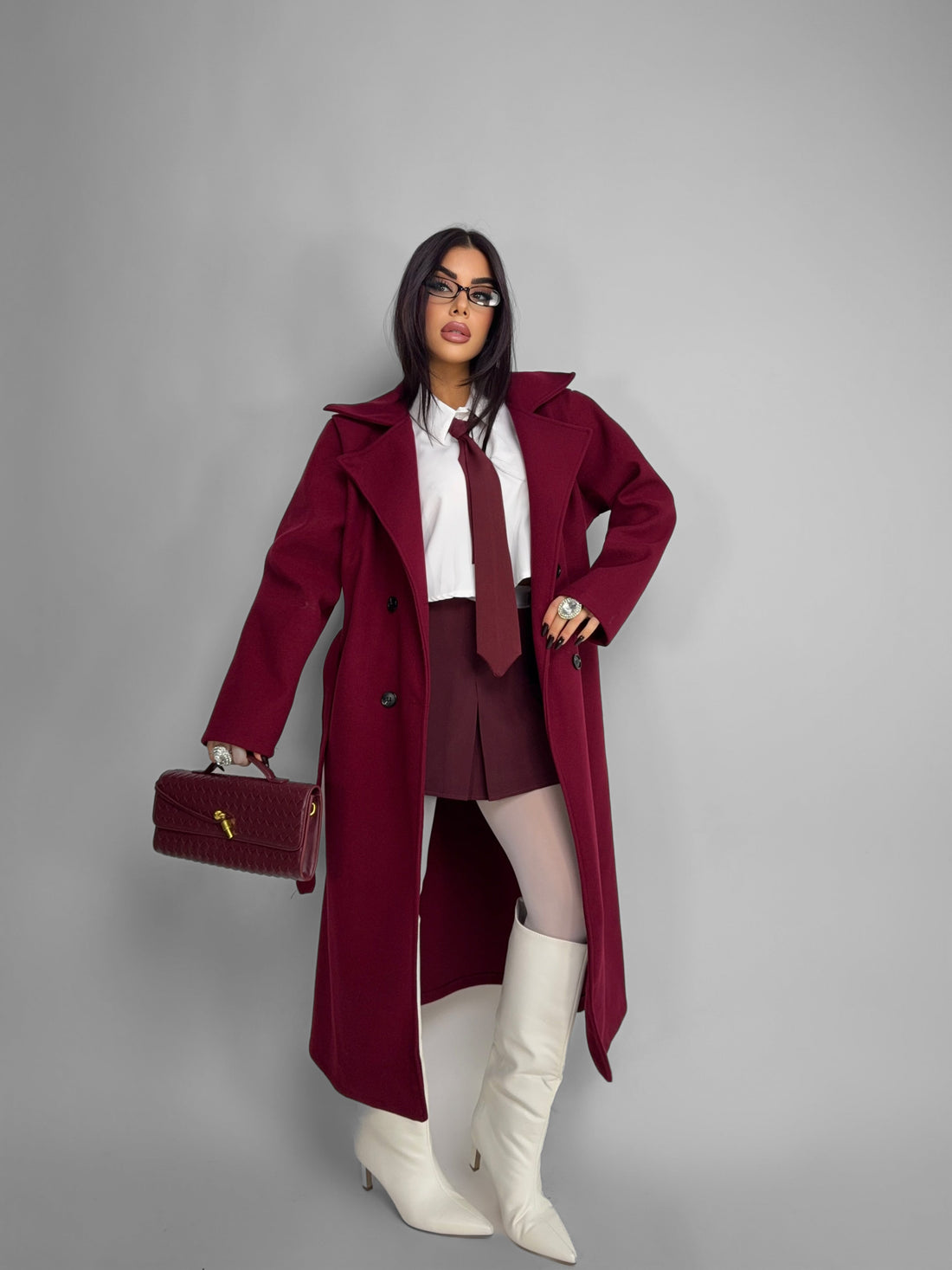 Cappotto Callie-Cherry red
