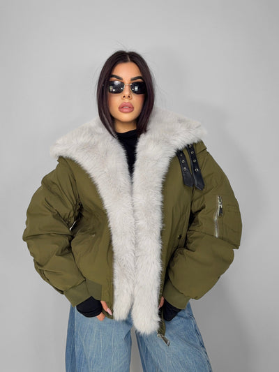 Giaccone Maxi Fur - Green